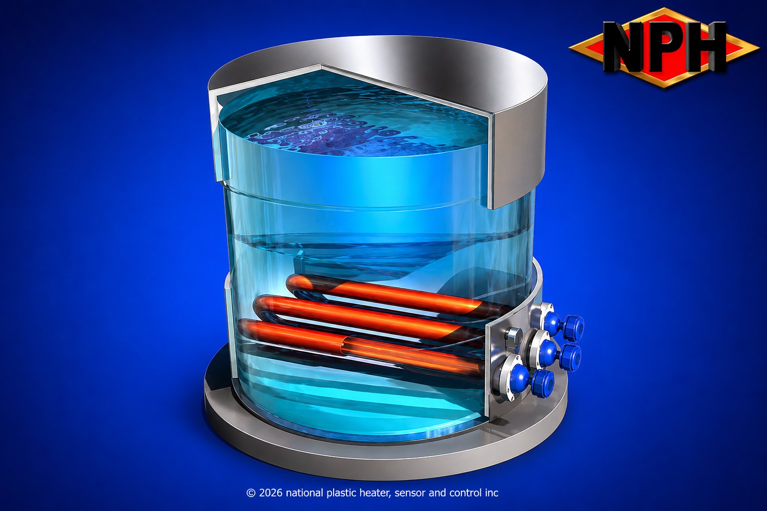 Pipe Insert Flanged or Screw Plug Industrial Tank Immersion Heaters